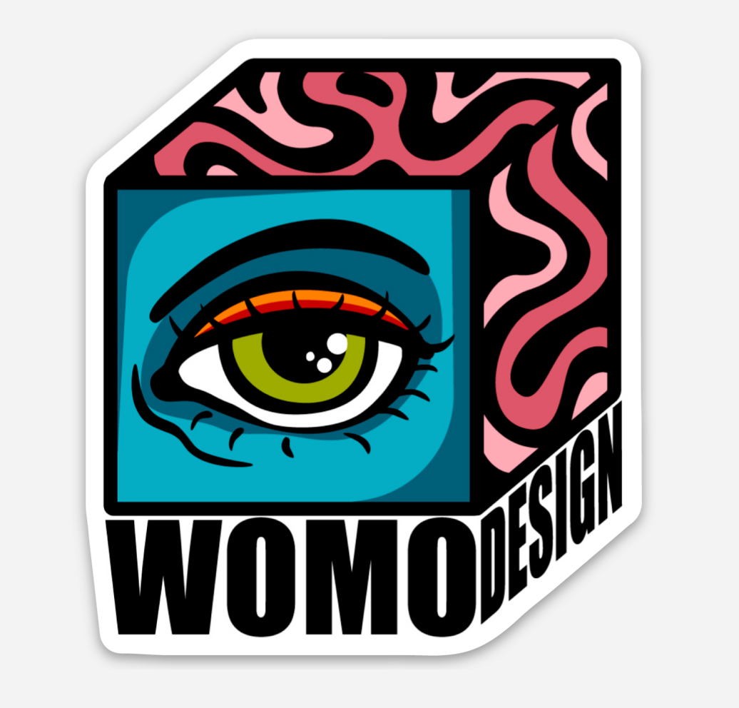 Sticker-WOMO Cube blue