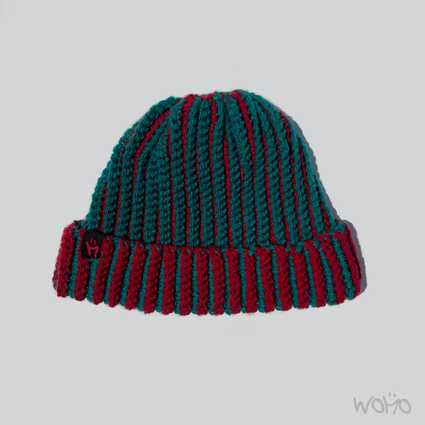 Skater Beanie - Red/Turquoise