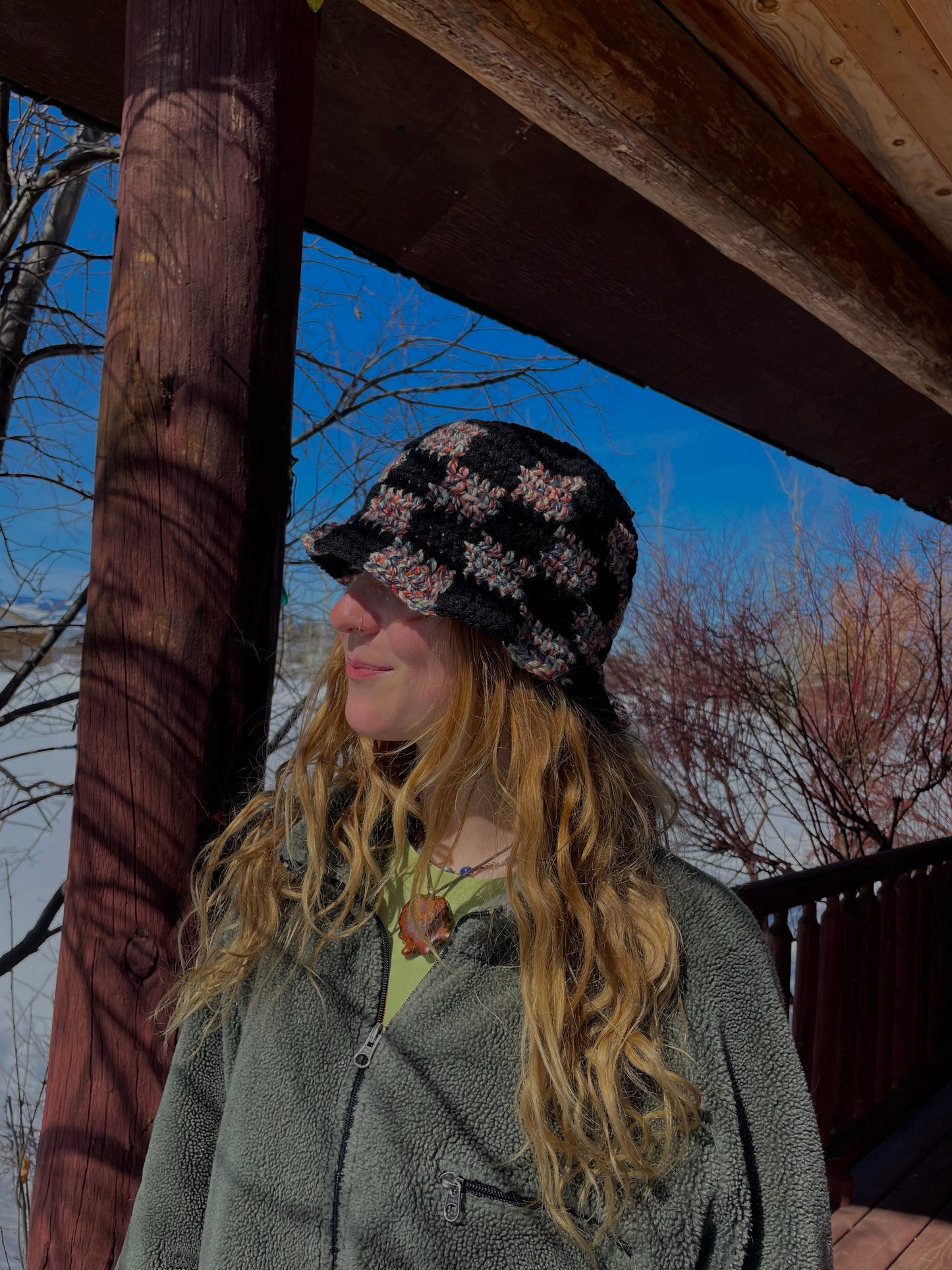 Bucket Hat - Black Checkered
