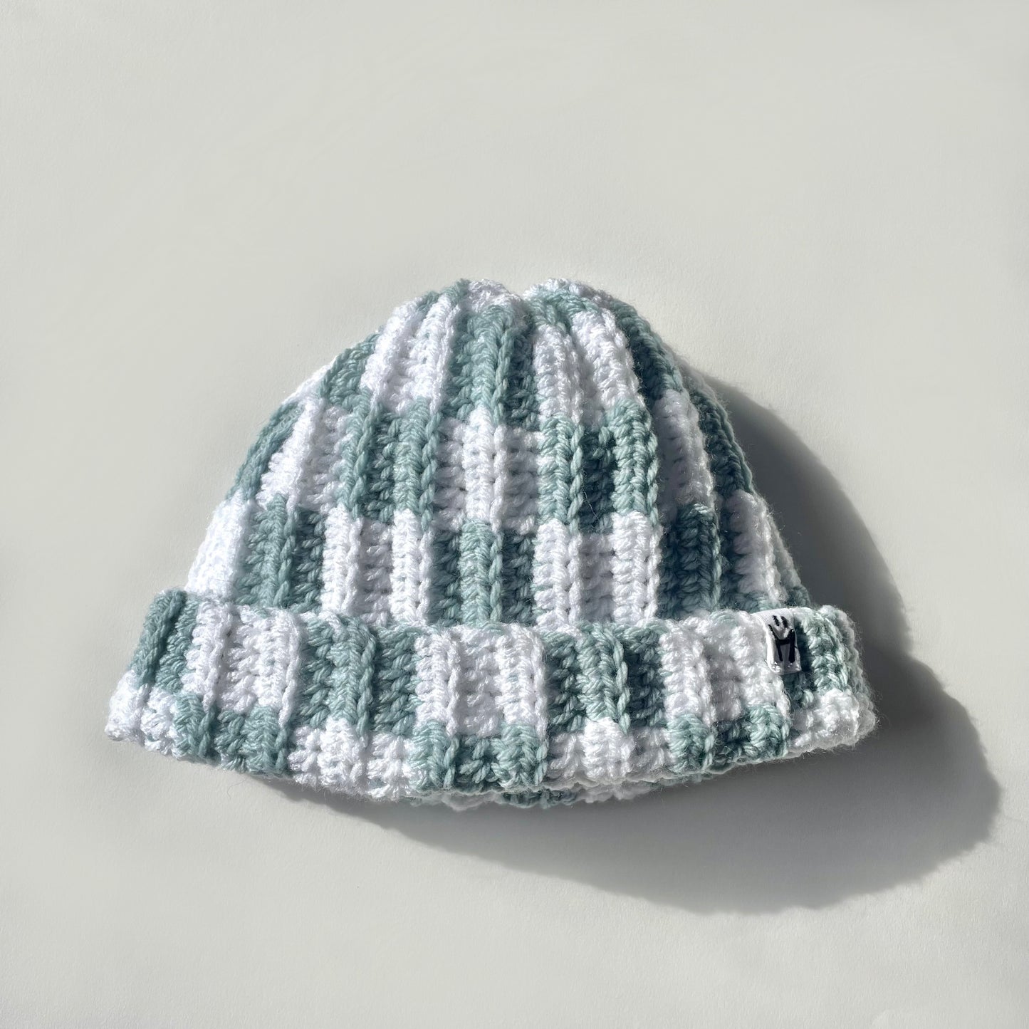 Checker Skater Beanie - Soft Blue