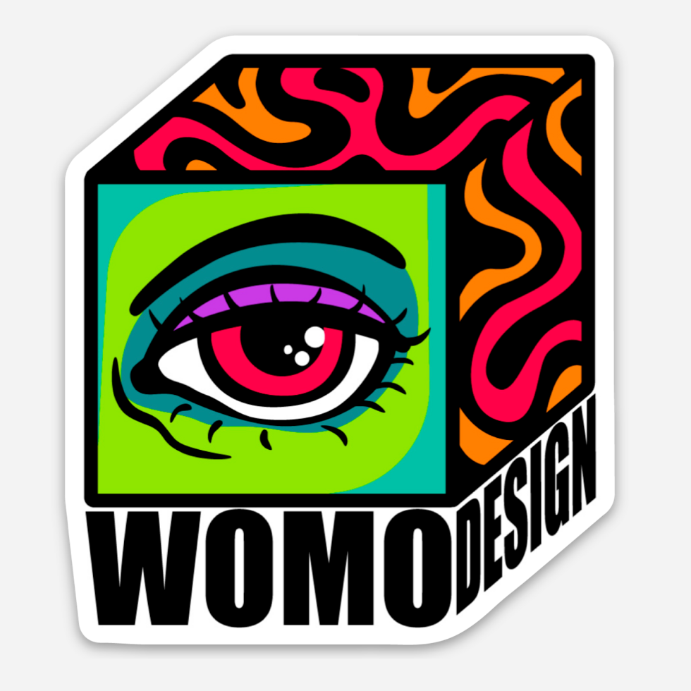 Sticker-WOMO Cube green