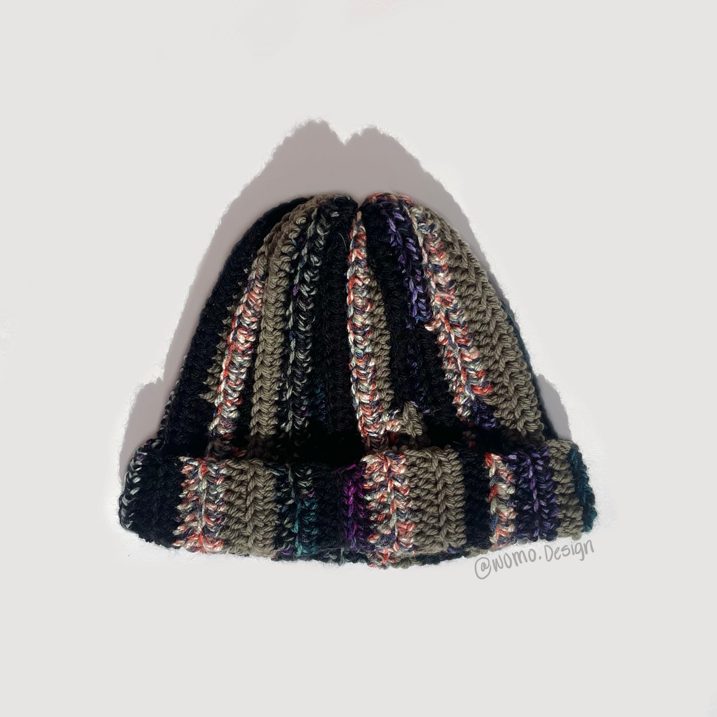 Multicolor Scrap Beanie - Black